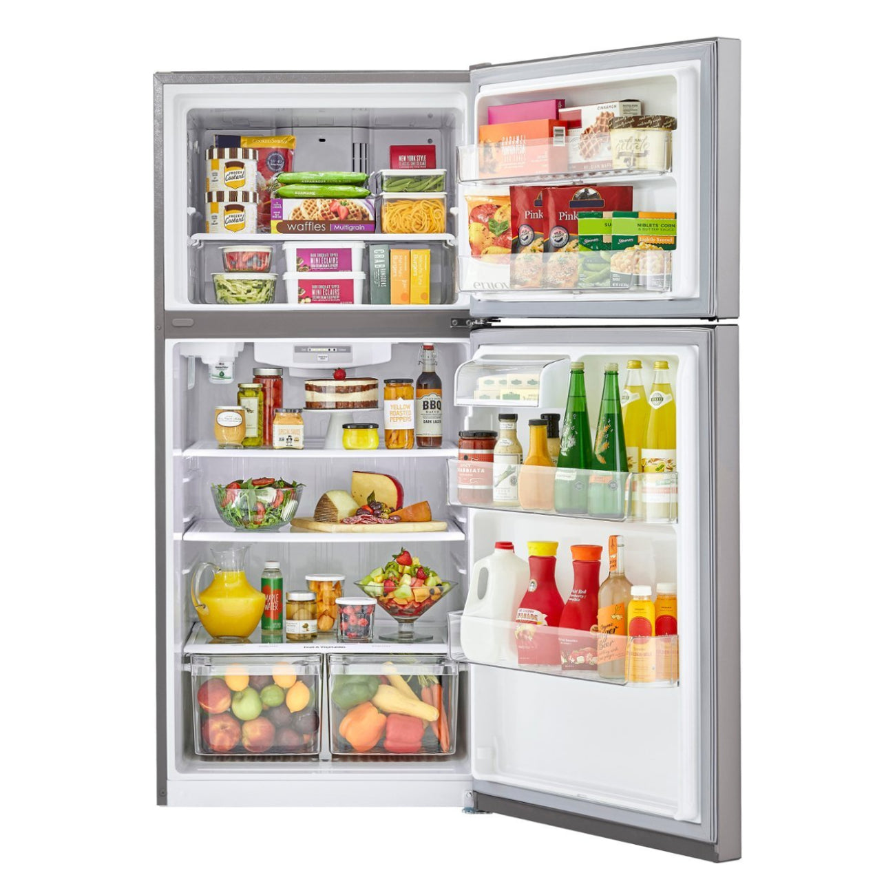 LG LRTLS2403S 24 CU FT. Top Freezer Refrigerator with Internal Water Dispenser - Stainless Steel - Curacao