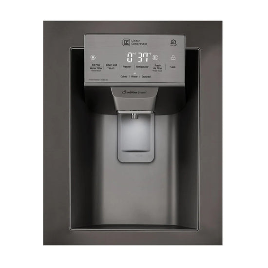 LG LFXS26973D 26 . Smart WiFi Enabled French Door Refrigerator - Black Stainless Steel - Curacao