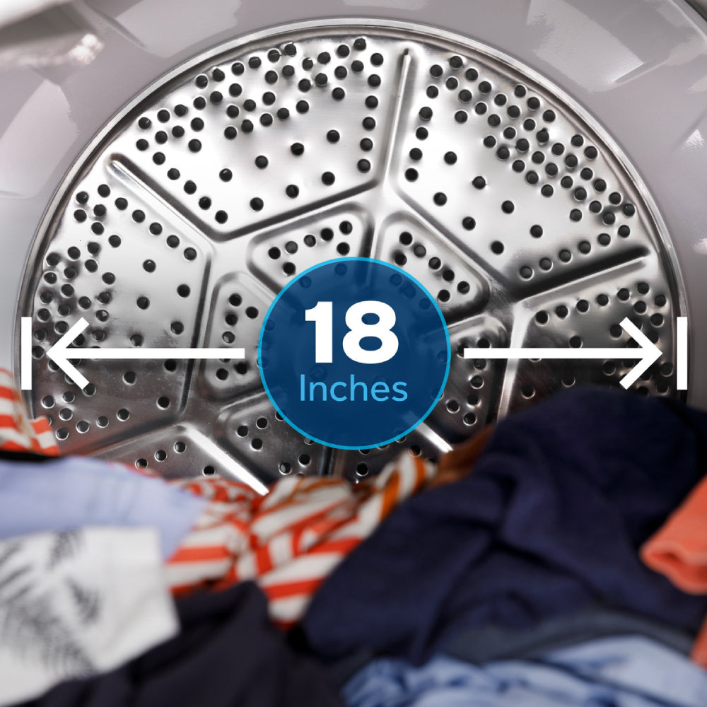 GE GTD48GASWWB 7.2 cu. ft. Front Load Gas Dryer with Up To 120 ft. Venting - White