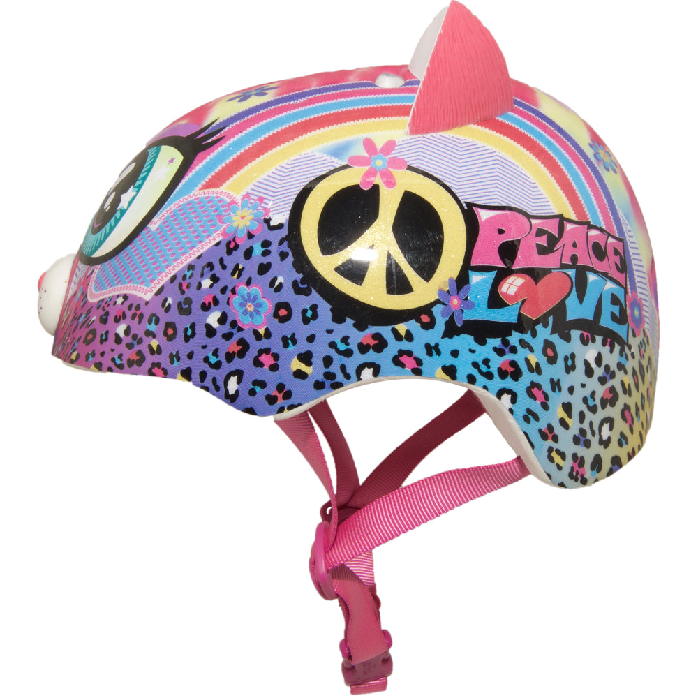 Raskullz Peace Love Kitty Bike Helmet - Curacao