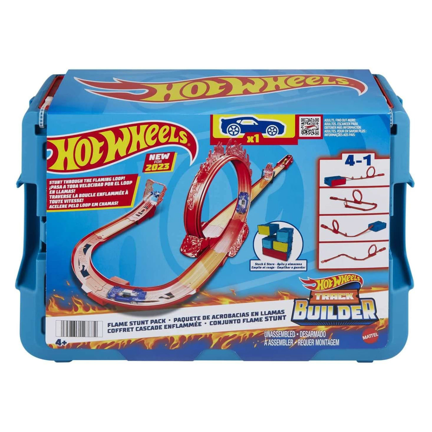 Hot Wheels Track Builder Fire Stunt Pack