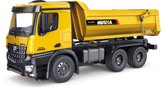 Huina Remote Control Huina Excavator + Huina Construction Truck - Yellow/Black - Curacao