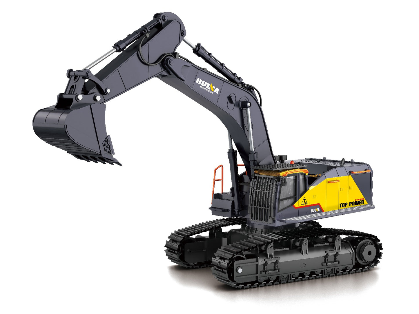 Huina Remote Control Huina Excavator + Huina Construction Truck - Yellow/Black - Curacao
