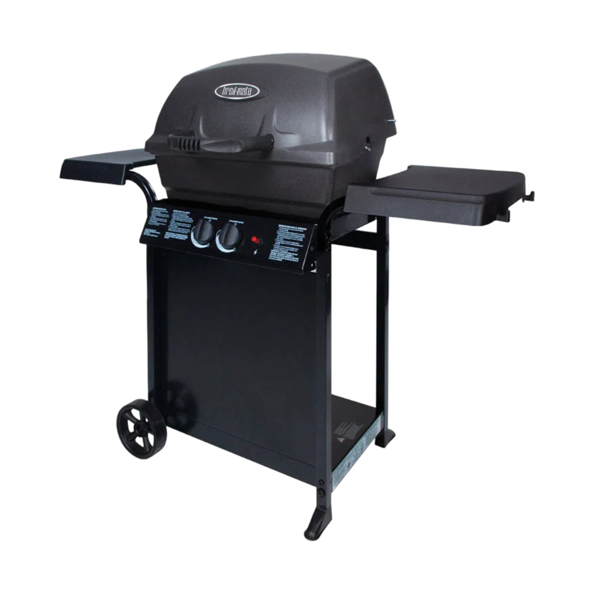 Parrilla de propano líquido Broilmate 730114 con 2 estantes, color negro