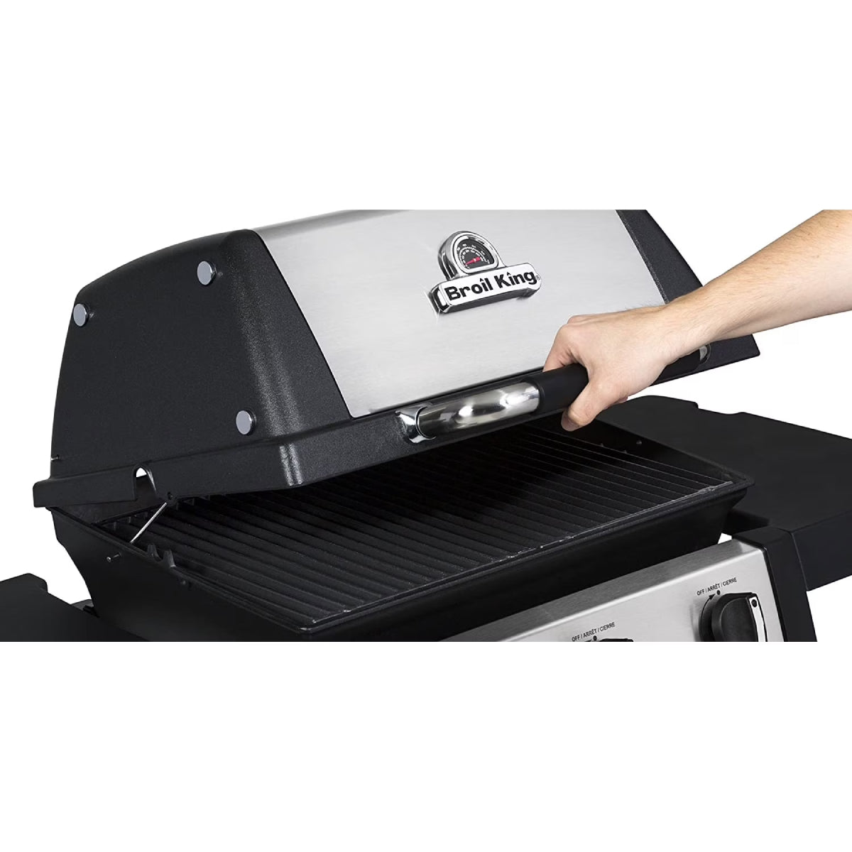 Parrilla de propano líquido Broil King Gem 320 814154 con revestimiento resistente al óxido, acero inoxidable y color negro