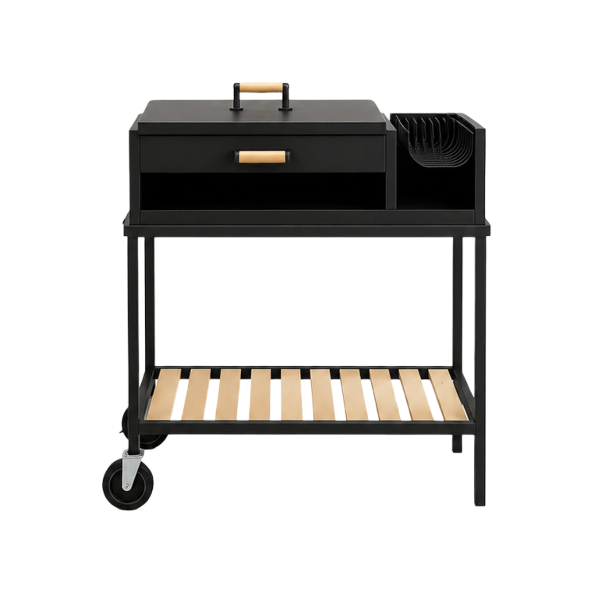 AC BBQ Enamel Grill with Lid and Powder Coating