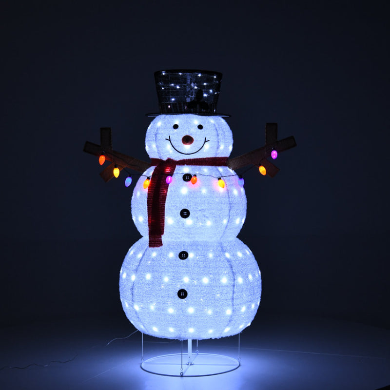 Wovenbyrd Holiday Time 60" Light-Up Lantern Snowman - White