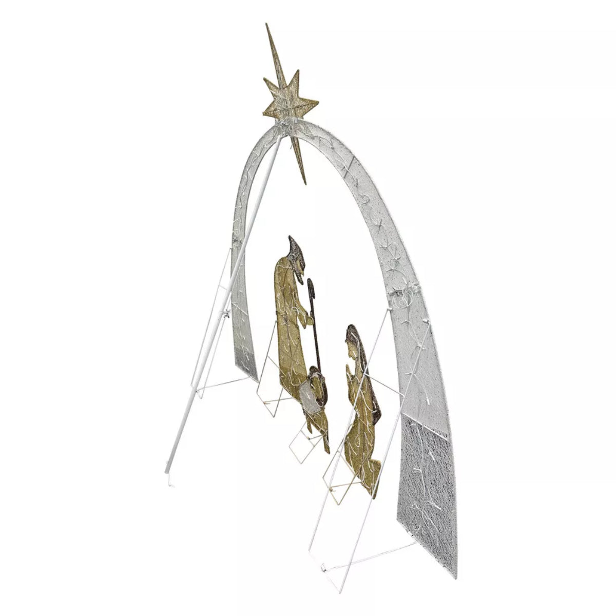 Wovenbyrd Holiday Time 54" Light-Up Nativity Scene Family Set