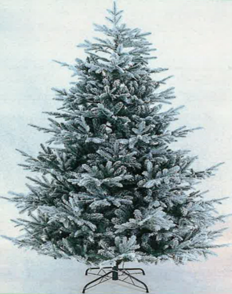 Gansu 8' Snow Flocked Mixed Tips Christmas Tree - White