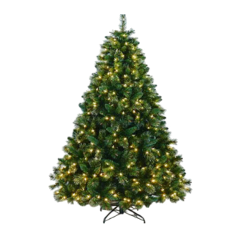 Gansu 6' Double Color Mixed Sharp Tip Christmas Tree with PreLit - Green