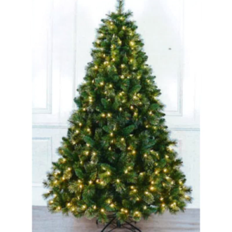 Gansu 6' Double Color Mixed Sharp Tip Christmas Tree with PreLit - Green
