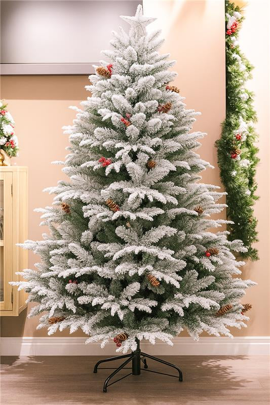 Gansu 7' Edged Mixed Pine Needle Tip Christmas Tree - White