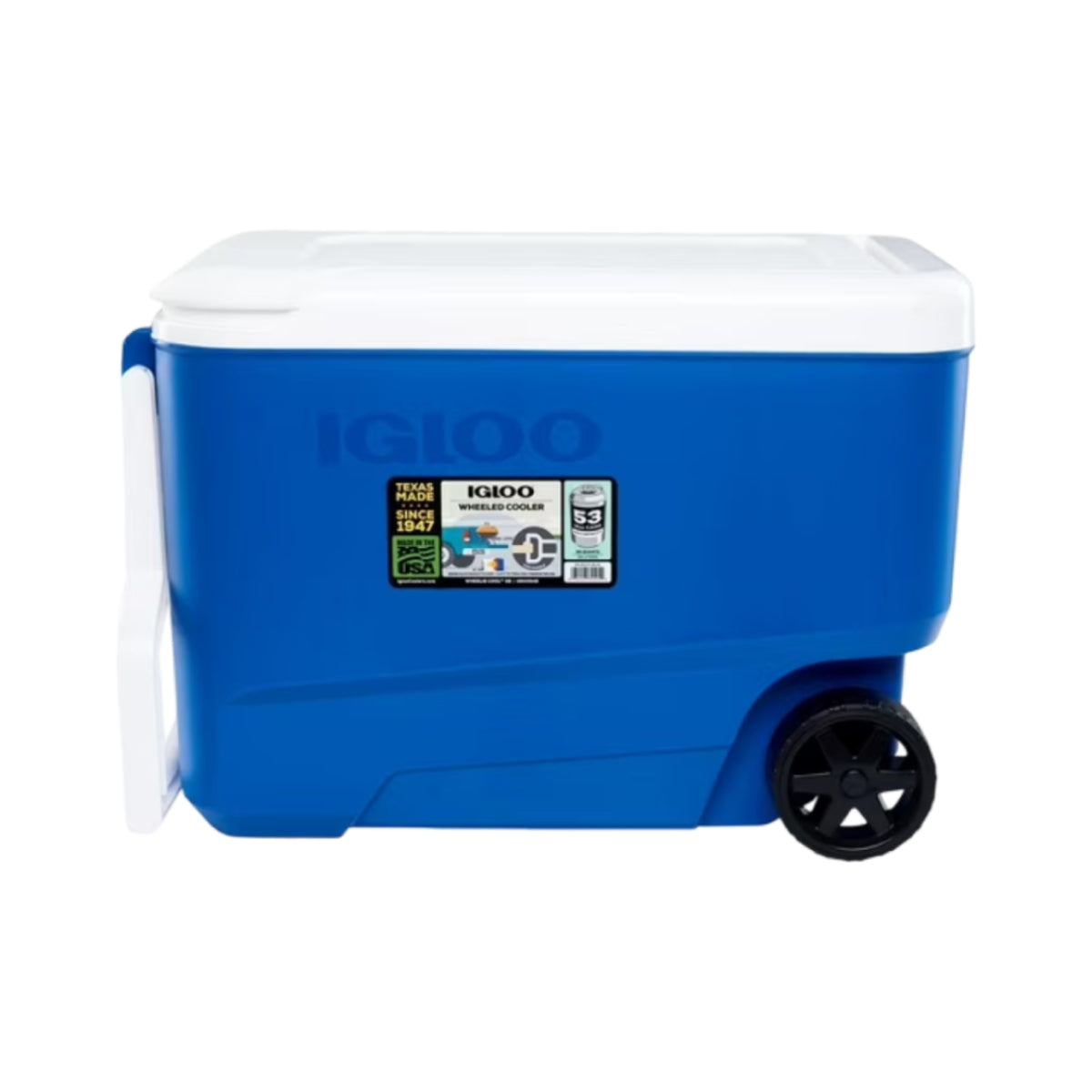 Nevera portátil con ruedas Igloo 00034482 de 38 cuartos de galón, color azul