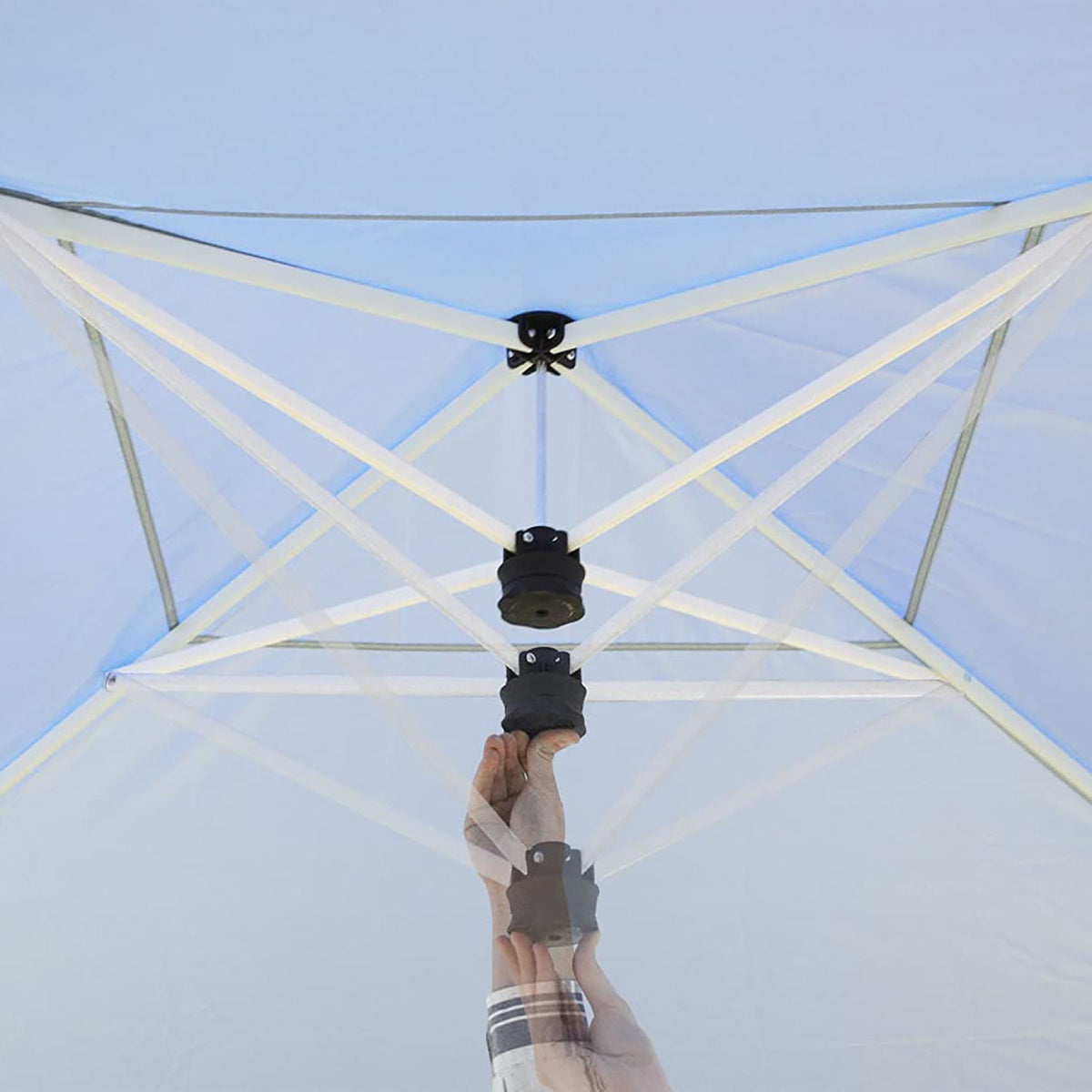 Caravan Canopy Rapid Push V-Series 2 Pro 10' x 10' Instant Canopy Kit - Blue/White