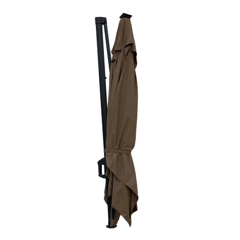 The Outdoor Institute TOI Roma 10' x 13' Solar Umbrella - Brown