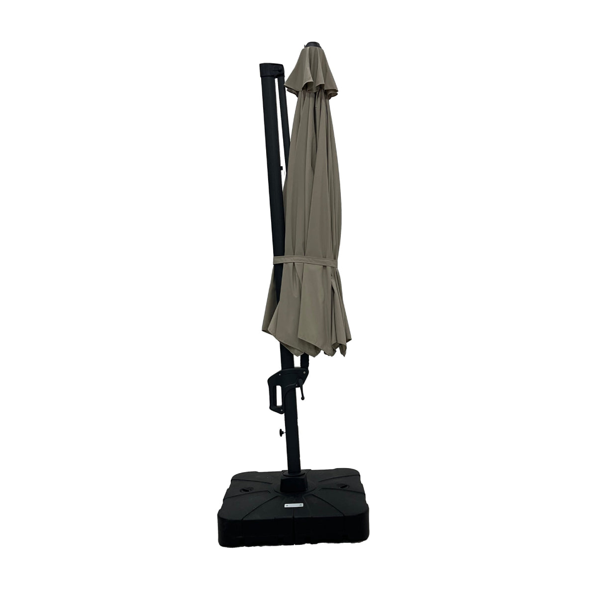 The Outdoor Institute Roma 11' Hanging Umbrella with Base - Gray