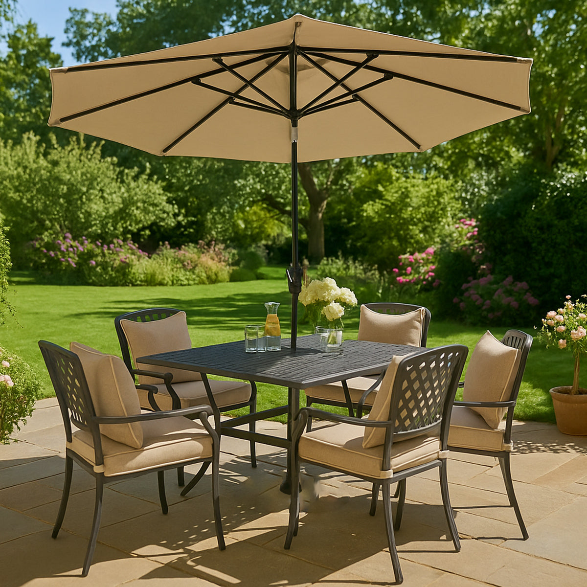 The Outdoor Institute Roma 11' Hanging Umbrella - Gray