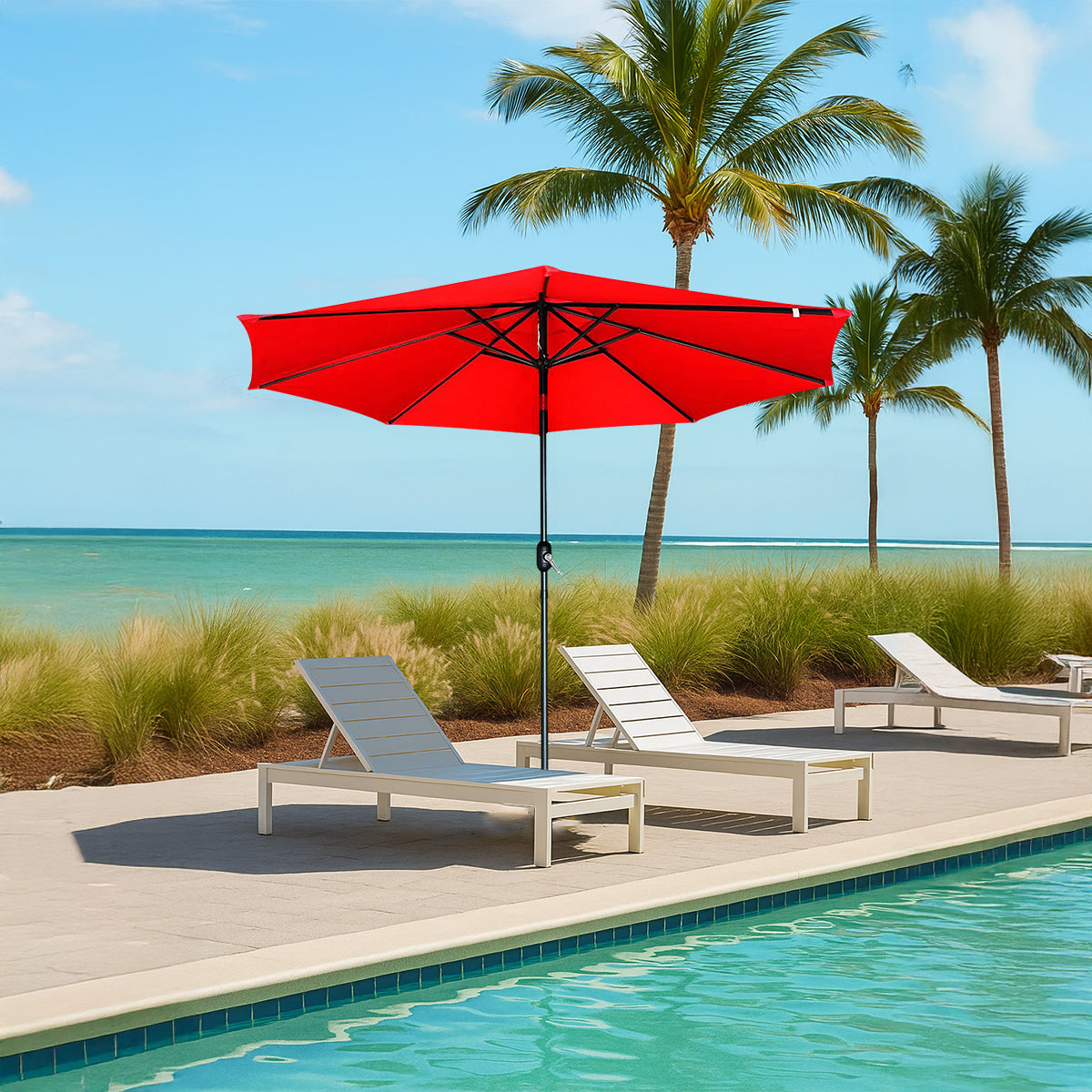 Best Home 9' Patio Umbrella - Red