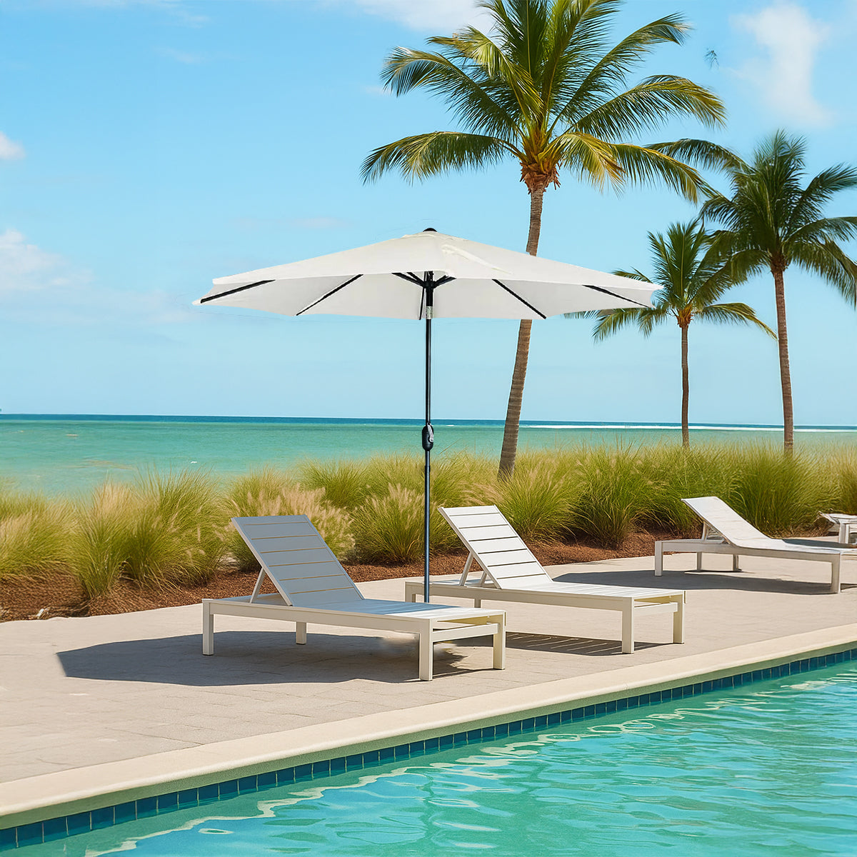 Best Home 9' Patio Umbrella - White