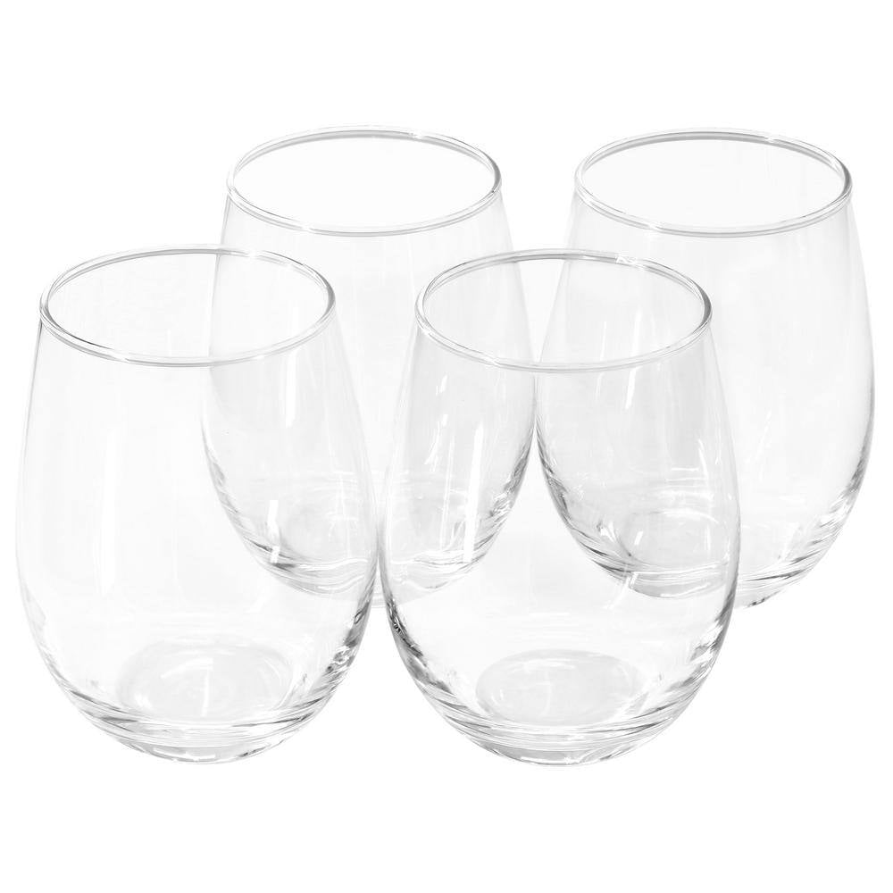 Gibson Home 140488 Belinni Classic 18 oz Stemless Wine Glass Set (4 Pieces)