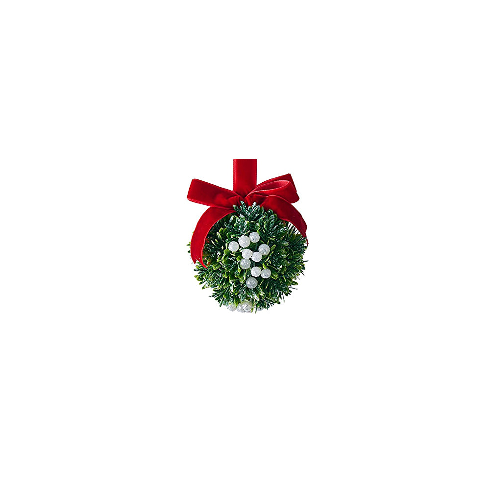 Kurt S. Adler 4" Christmas Kisses Mistletoe Ball - Curacao