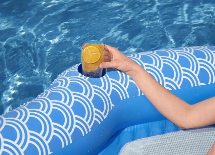 Bestway Comfort Plush Pool Lounge Float with Cup Holder