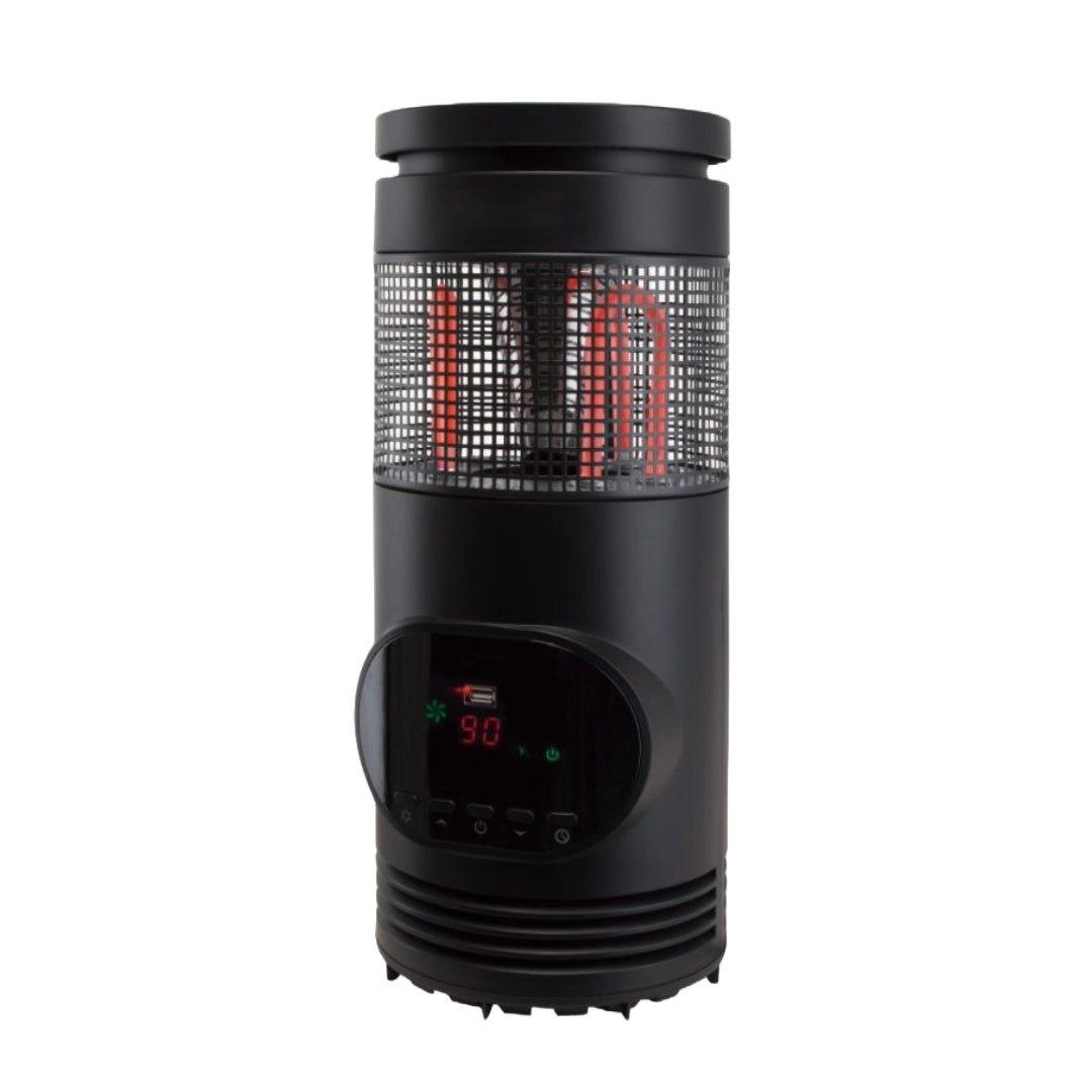Appliance Basics HT1167 Power Zone 360 Degree Infrared Space Heater with USB Port - Black - Curacao