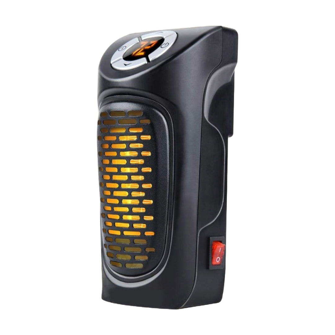 Appliance Basics HT1206 Q Shape Ceramic Heater With Digital Display Timer - Black - Curacao