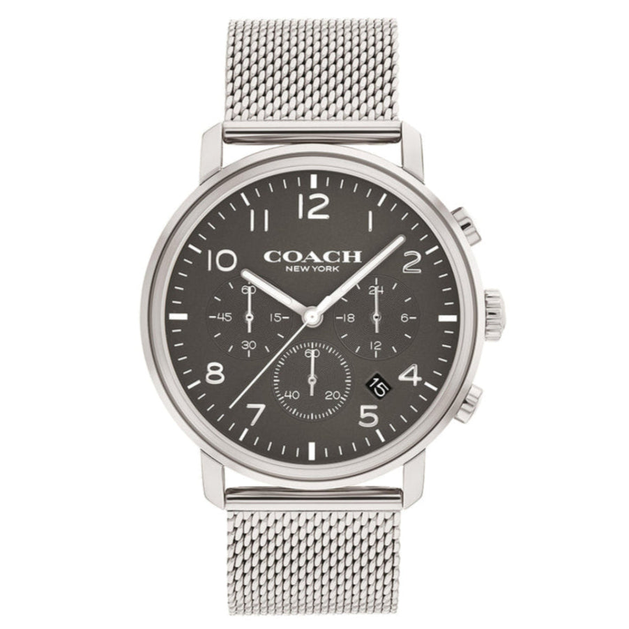 Coach Harrison 42mm Quartz Chronograph Gray Tone-Dial Men's Watch, Silver