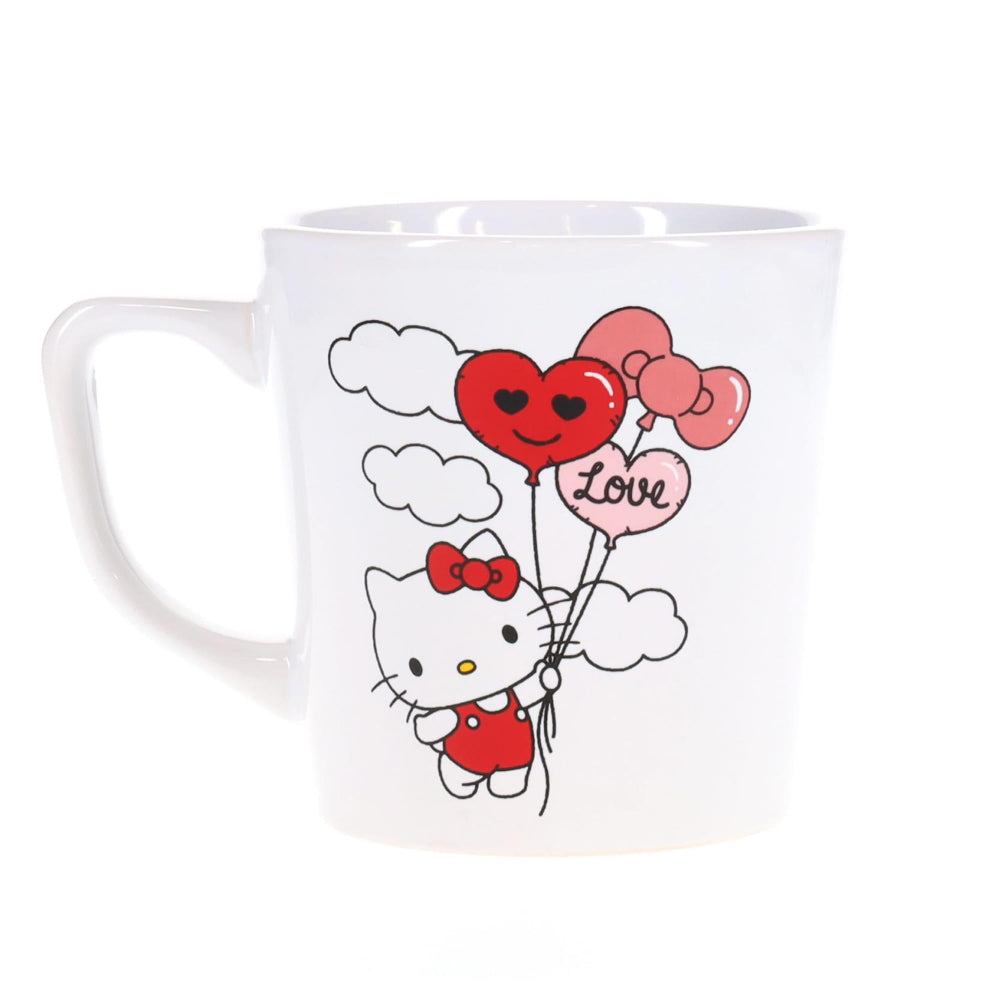Sanrio Hello Kitty Love Balloon Wide Rim 17 oz Ceramic Mug - White
