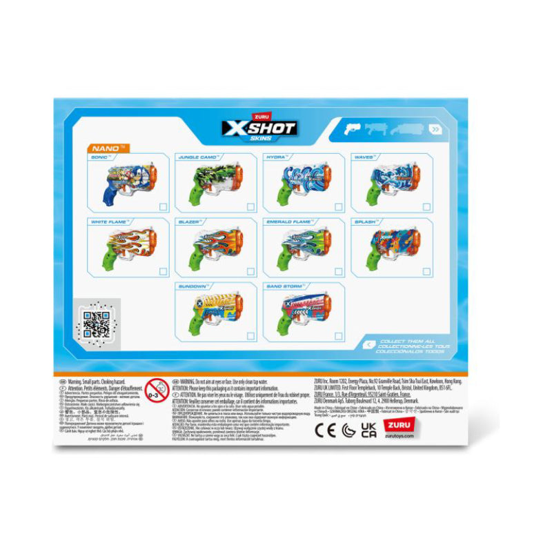 XShot Sonic The Hedgehog Fast-Fill Skins Nano Water Blaster