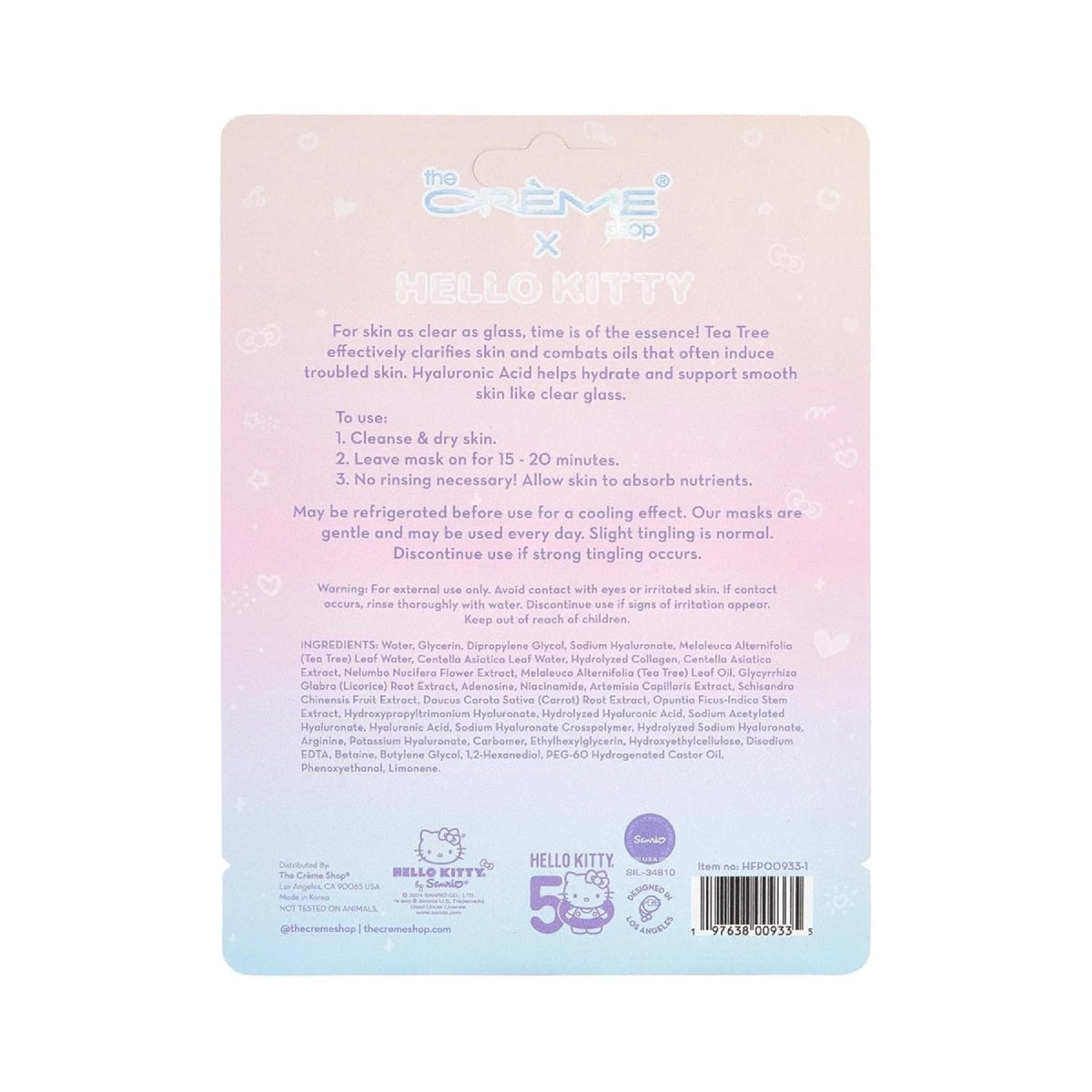 The Creme Shop X Hello Kitty Star Of My Eye Depuffing Hydrogel Under Eye Patches