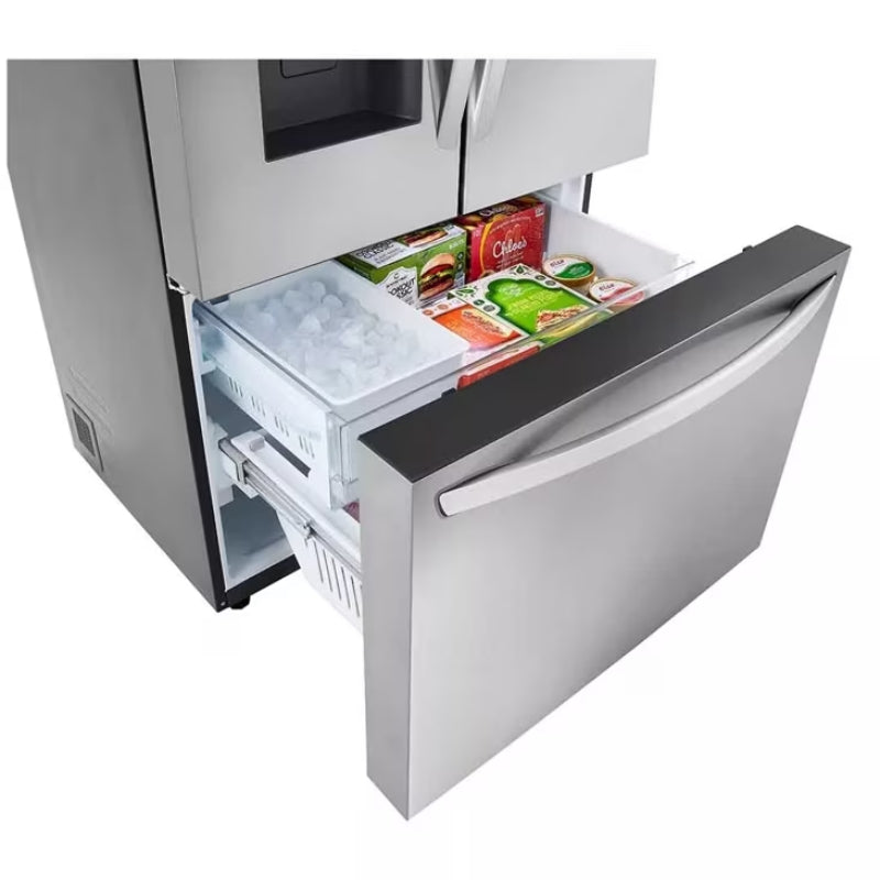 LG LRFXC2606S 26 cu. ft. Counter-Depth MAX French Door Smart Refrigerator with Dual Ice Makers - Stainless Steel