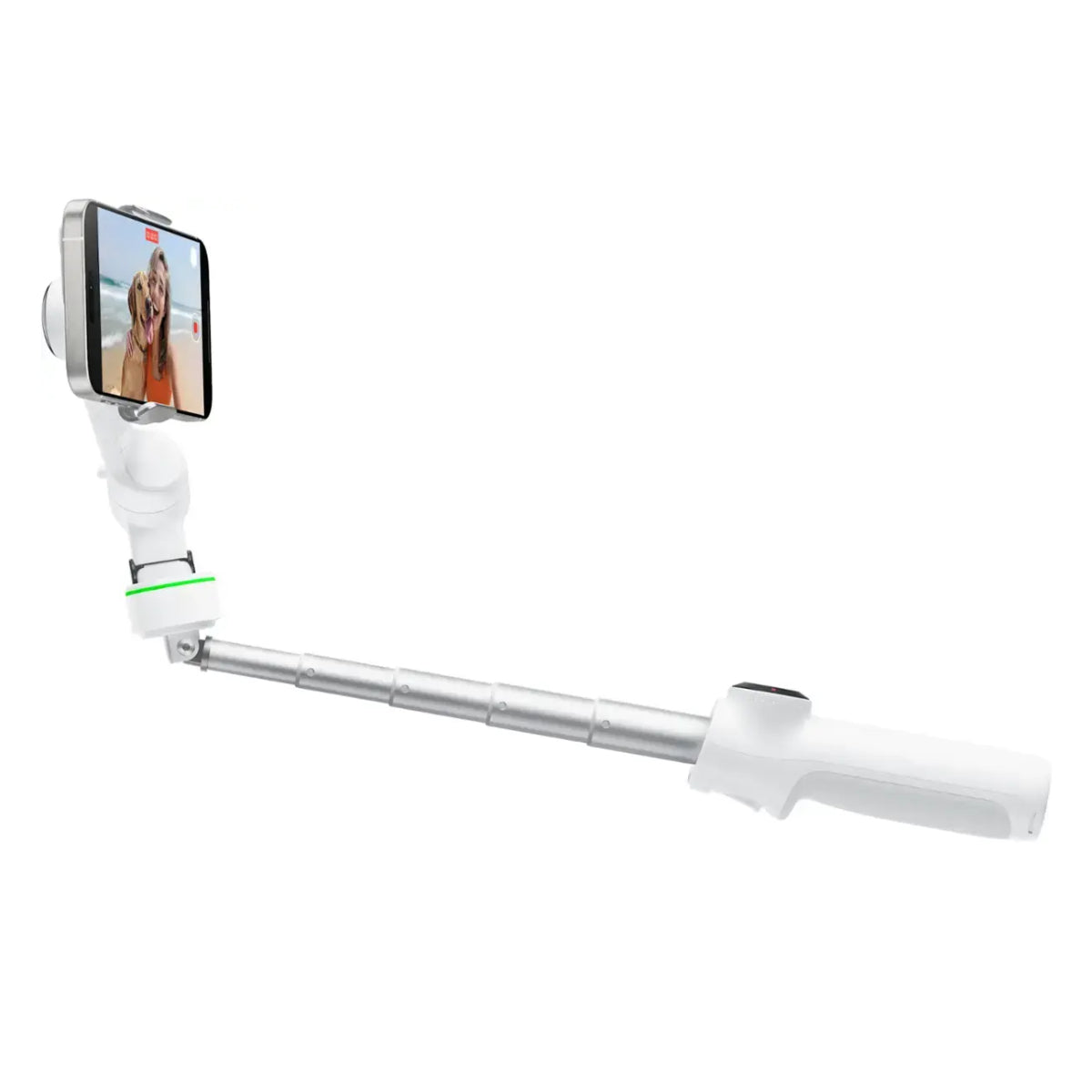 Insta360 CINSABQB Flow2 Pro Gimbal Stabilizer for Smartphones with Built-in Selfie Stick and Tripod Bundle - White