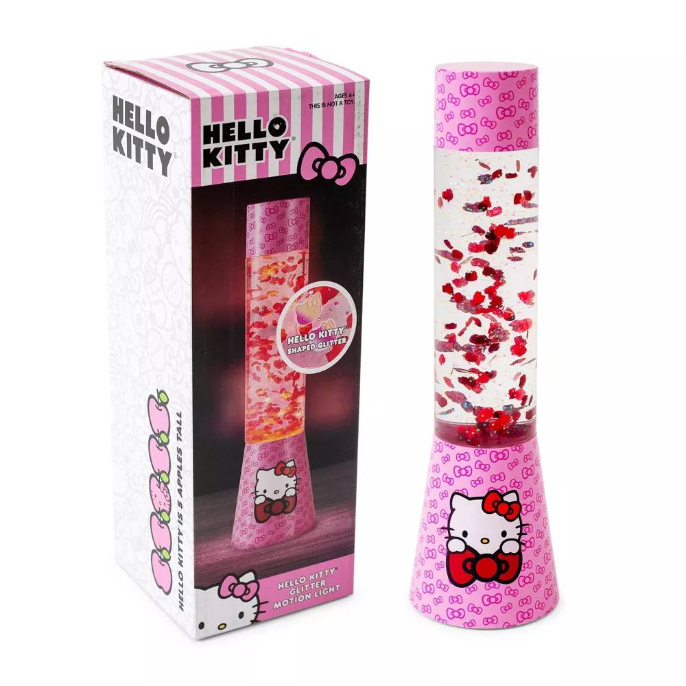 Sanrio Hello Kitty 12" Glitter Motion Mood Light - Pink