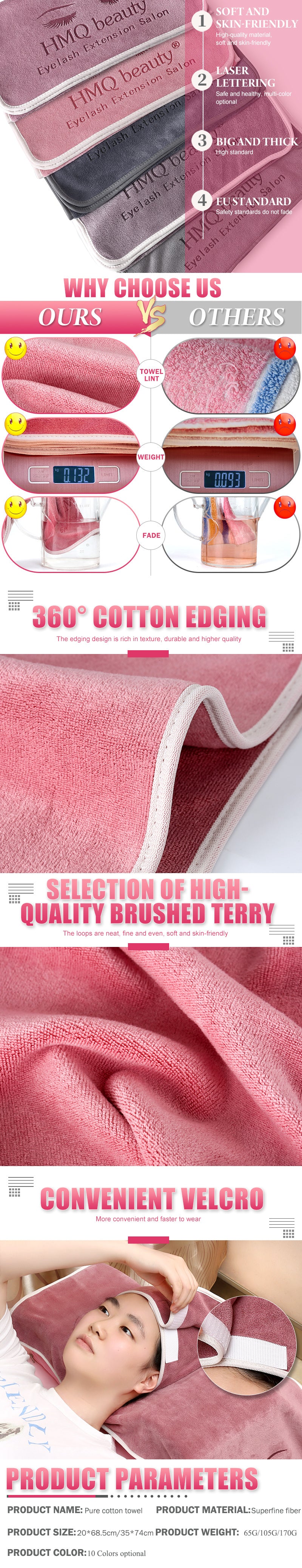 Reusable Eyelash Extension Salon Towel for Grafted Eyelashes