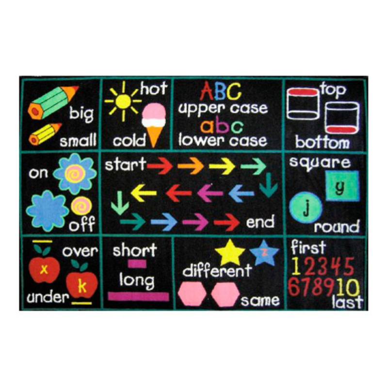 L.A Rugs Fun Time Compare Rectangular Area Rug - Black