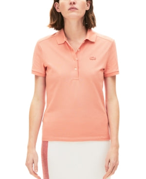 LACOSTE Women's Short Sleeve Slim Fit Stretch Pique Polo