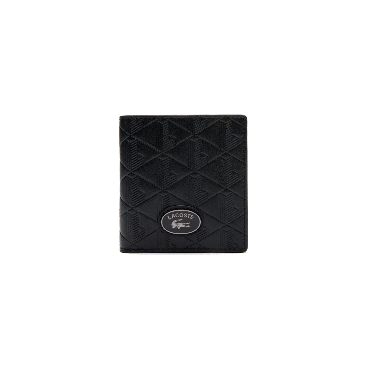 Lacoste Monogram Compact Billfold Wallet - Black