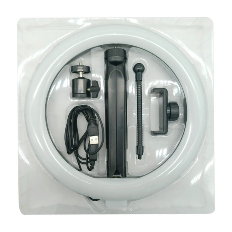 Primo 10" Ring Light Desktop Tripod - Black/White