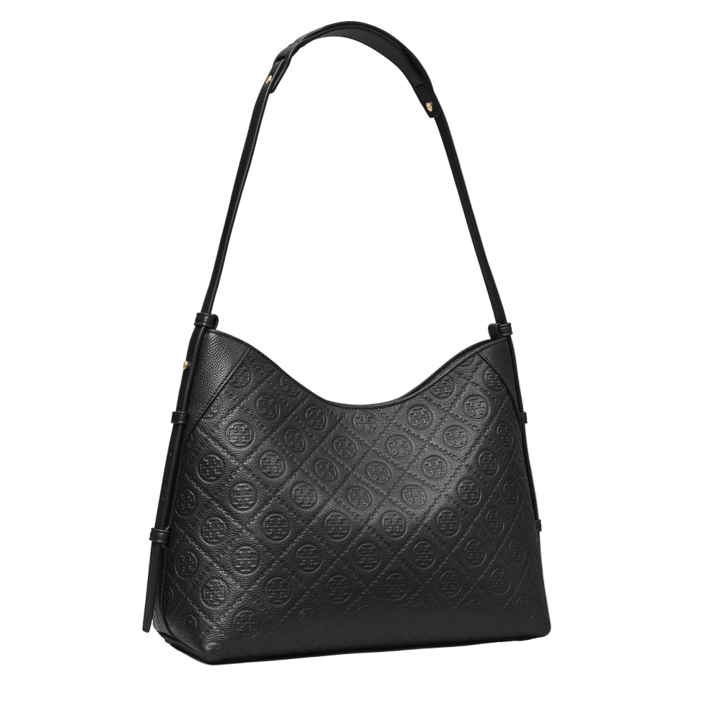 Tory Burch Pebble T Messenger Bag - Black