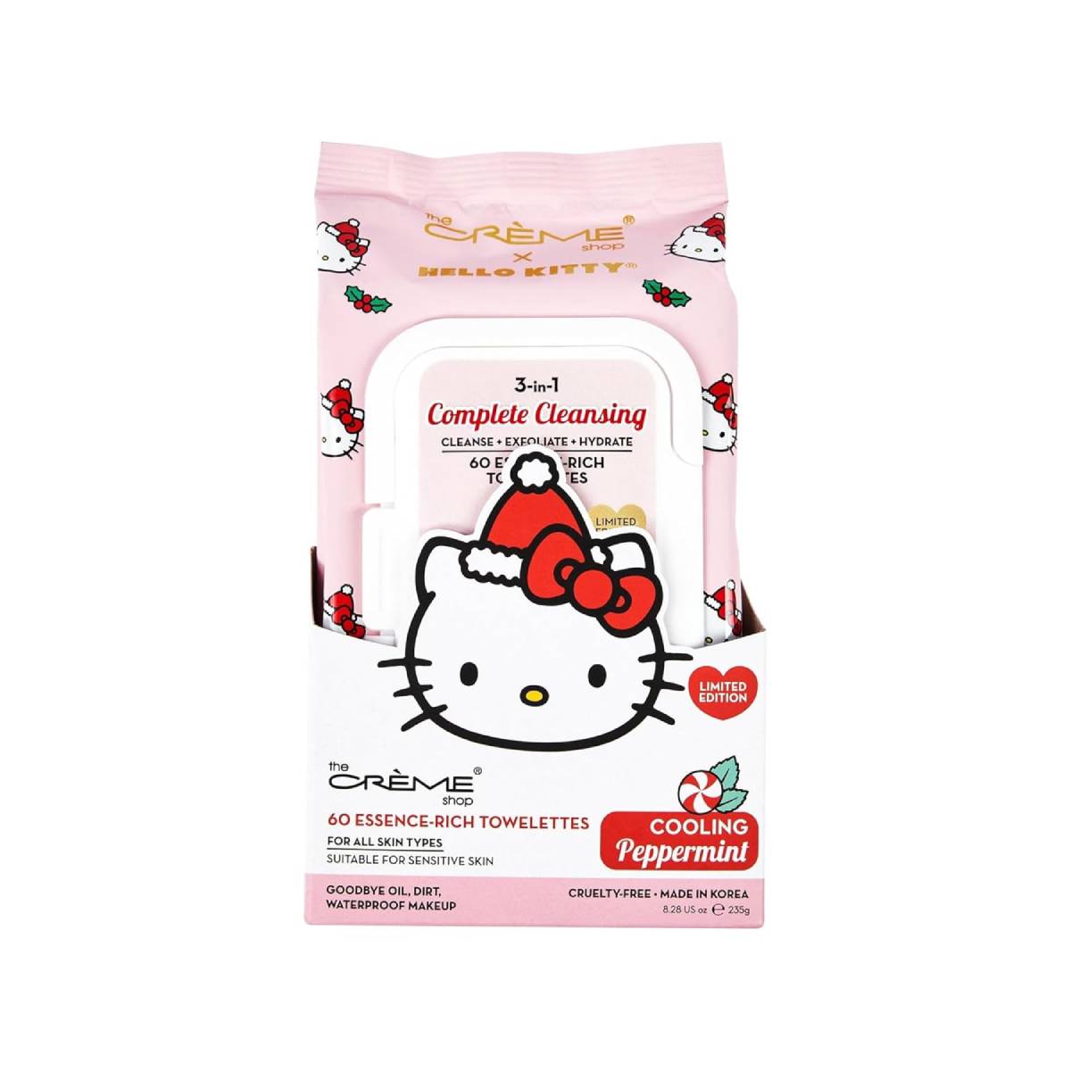The Creme Shop Hello Kitty 3-in-1 Hydrate Wipes - Peppermint