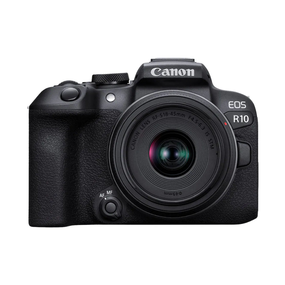 Canon EOS R10 24.2 MP Mirrorless Camera with RF-S18-45 f/4.5-6.3 IS STM Lens Content Creator Kit - Black
