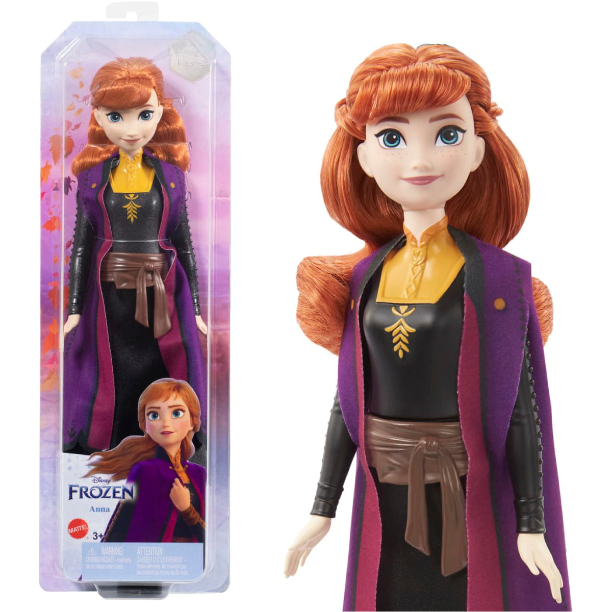 Disney Frozen 2 Anna Fashion Doll with Accessory - Black/Purple