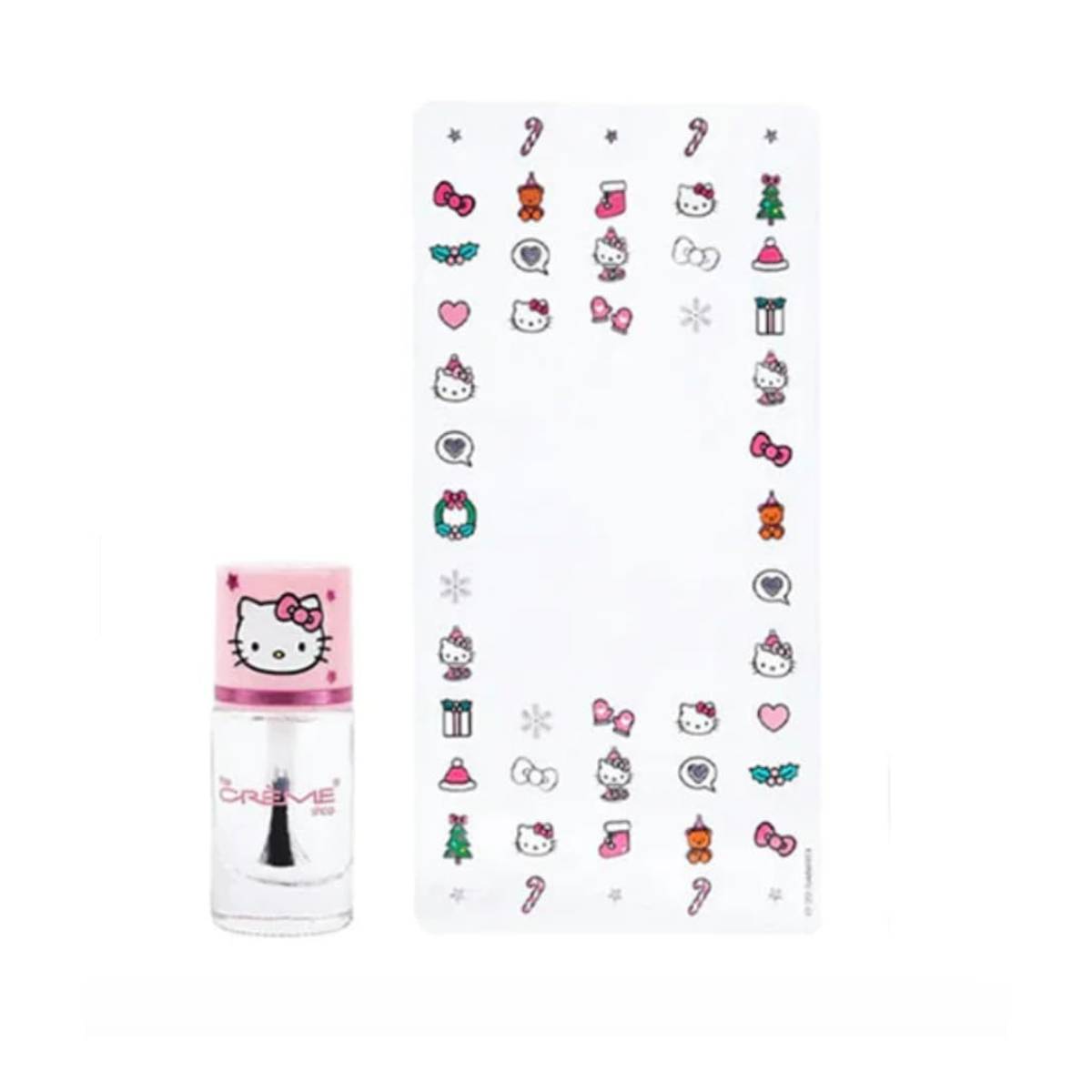 The Creme Shop X Hello Kitty 50 Nail Decals with Clear Polish - Pink