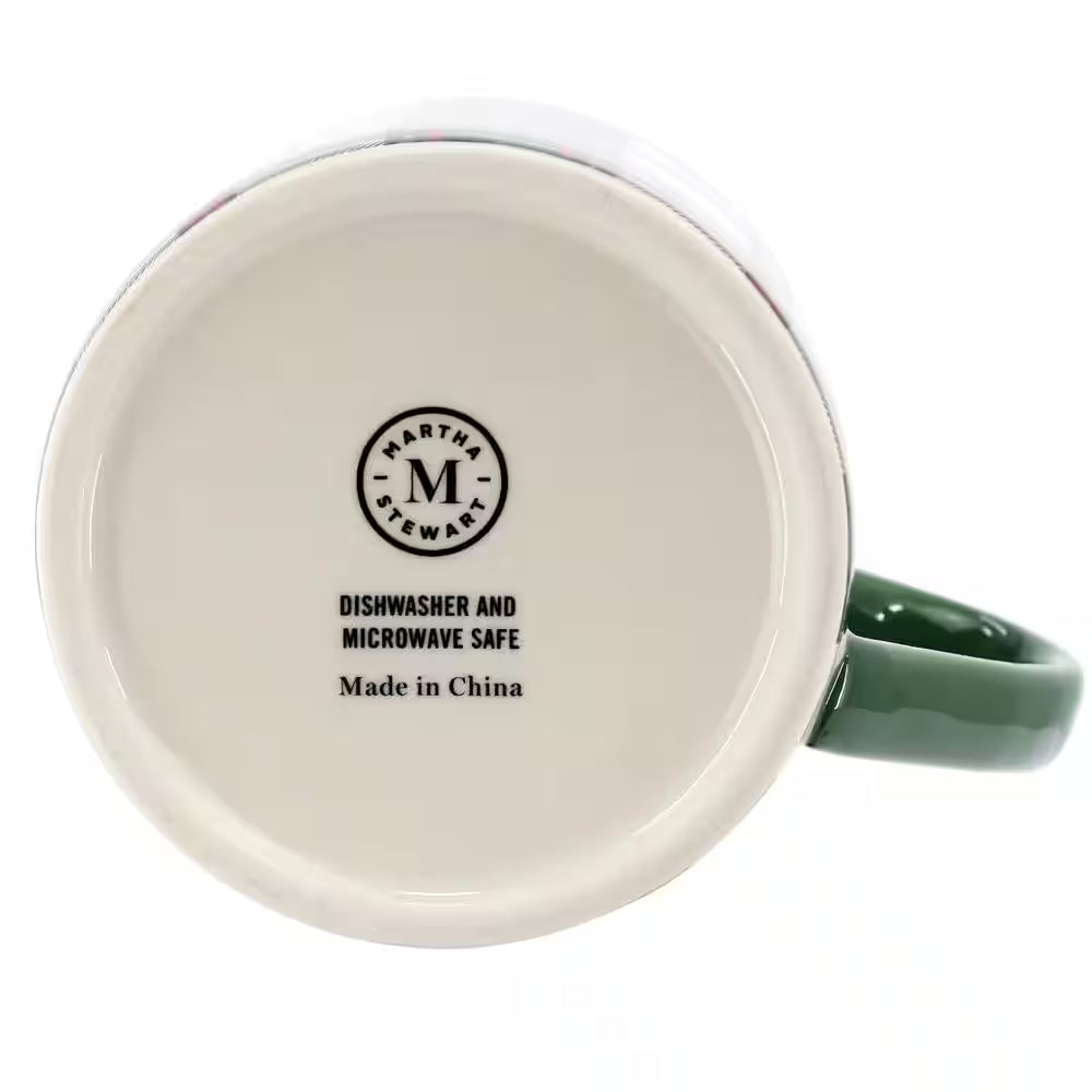 Martha Stewart Holiday Plaid 19 oz Mug - Green