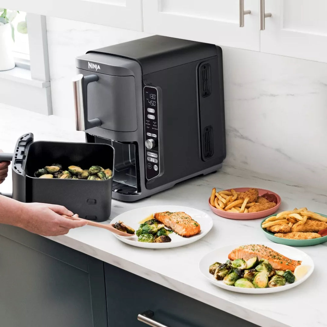 Ninja DoubleStack XL 10qt, 6-in-1, 2-Basket Air Fryer, Space Saving Design SL401
