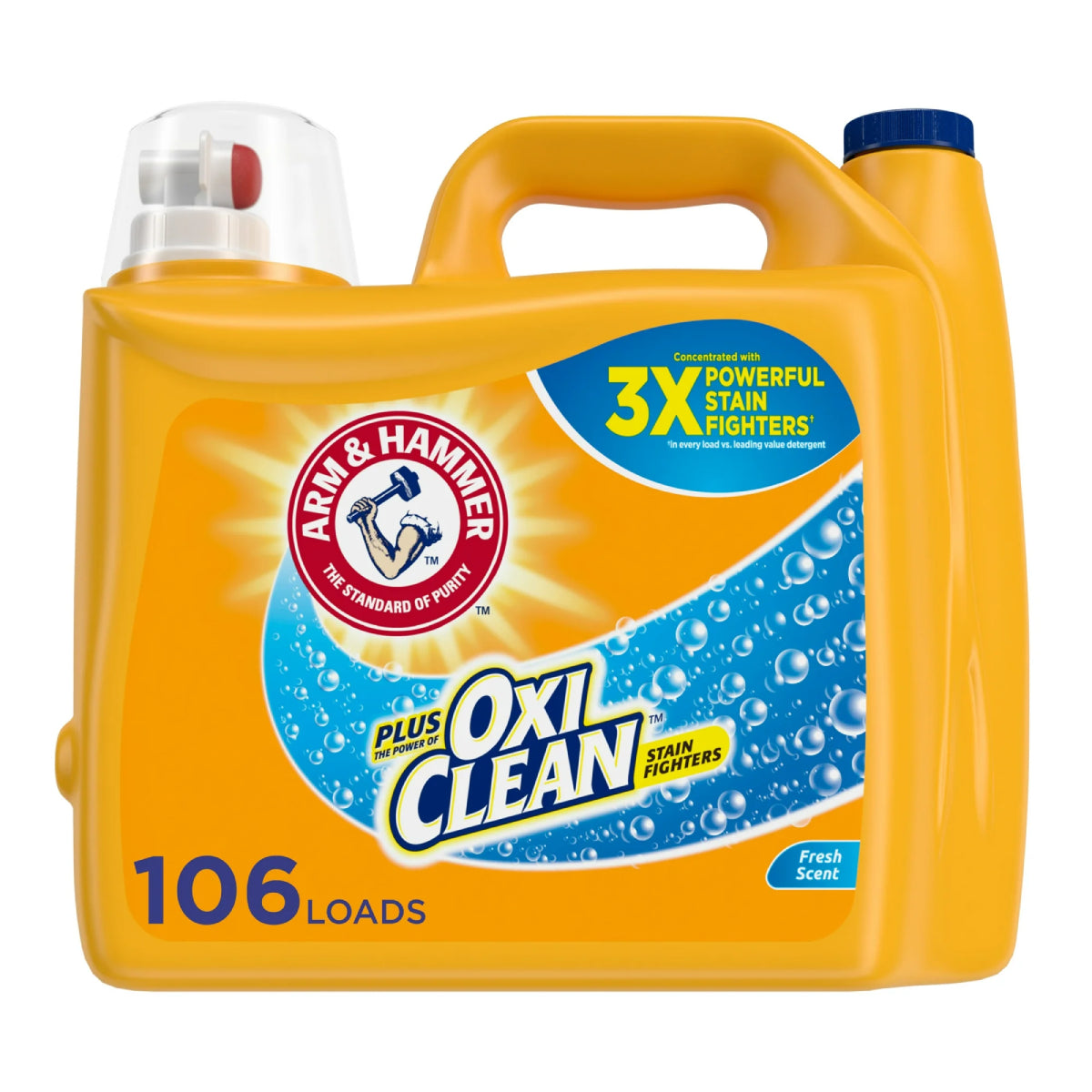 Arm & Hammer 138 oz Plus OxiClean Liquid Laundry Detergent with Strain Fighters