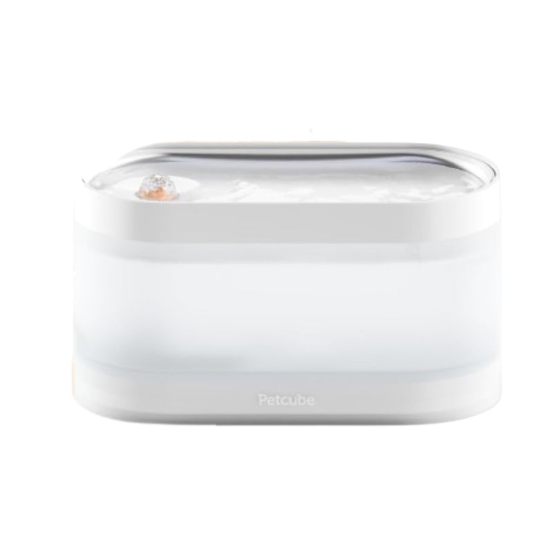 Petcube Automatic Wireless Pet Water Fountain with 4-Layer Filtration - White