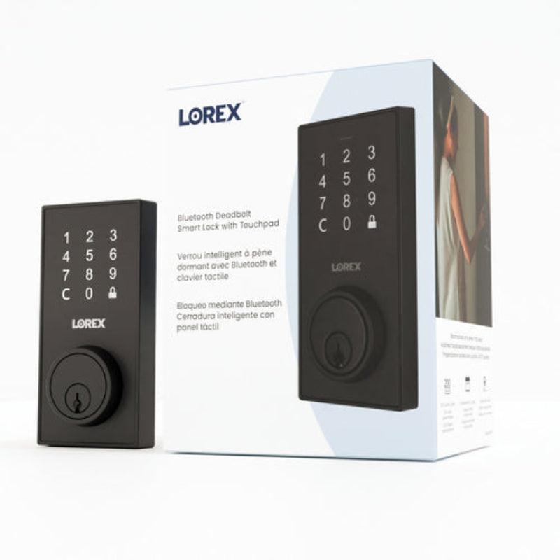 Lorex LK101-AA Bluetooth Deadbolt Smart Lock with Touchpad - Black